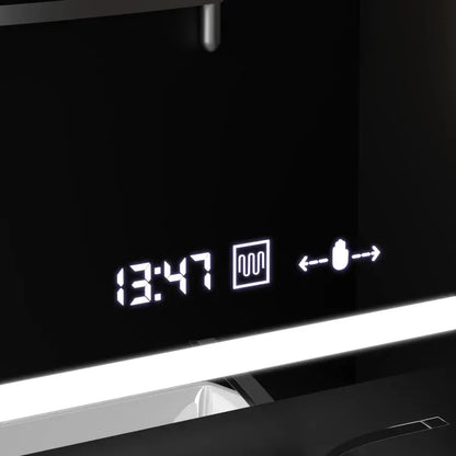 Oglinda LED Ovala, 80x50cm, Altera Senzor MotionGlow Marcello, Sistem Dezaburire, Ceas & Termometru, Dimabila – oglindă