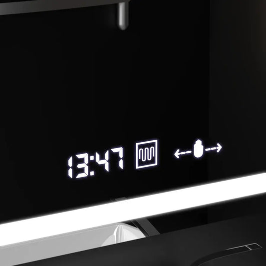 Oglinda LED Ovala, 80x50cm, Altera Senzor MotionGlow Marcello, Sistem Dezaburire, Ceas & Termometru, Dimabila – oglindă