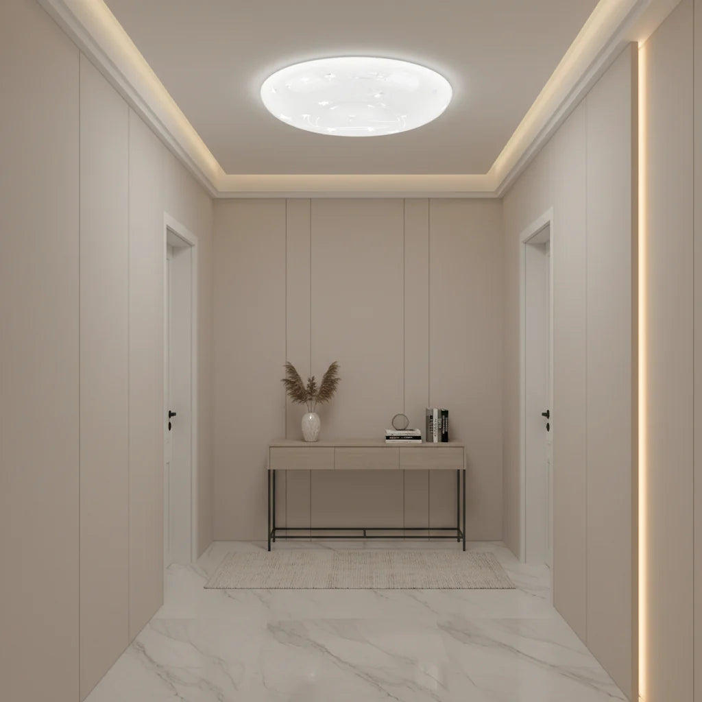 Plafoniera LED Stele 23 cm, 22W, 3000K / 4000K / 6000K, Alb, Metal si Acril