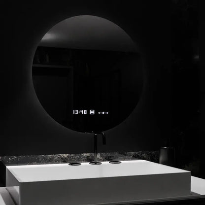 Oglinda LED Rotunda, 70cm, Serenite MotionGlow Marcello, Sistem Dezaburire, Ceas & Termometru, Dimabila – oglindă LED, 7