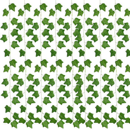 Set 6 ghirlande iedera artificiala pentru decorare, 6x233cm, frunze mari, verde