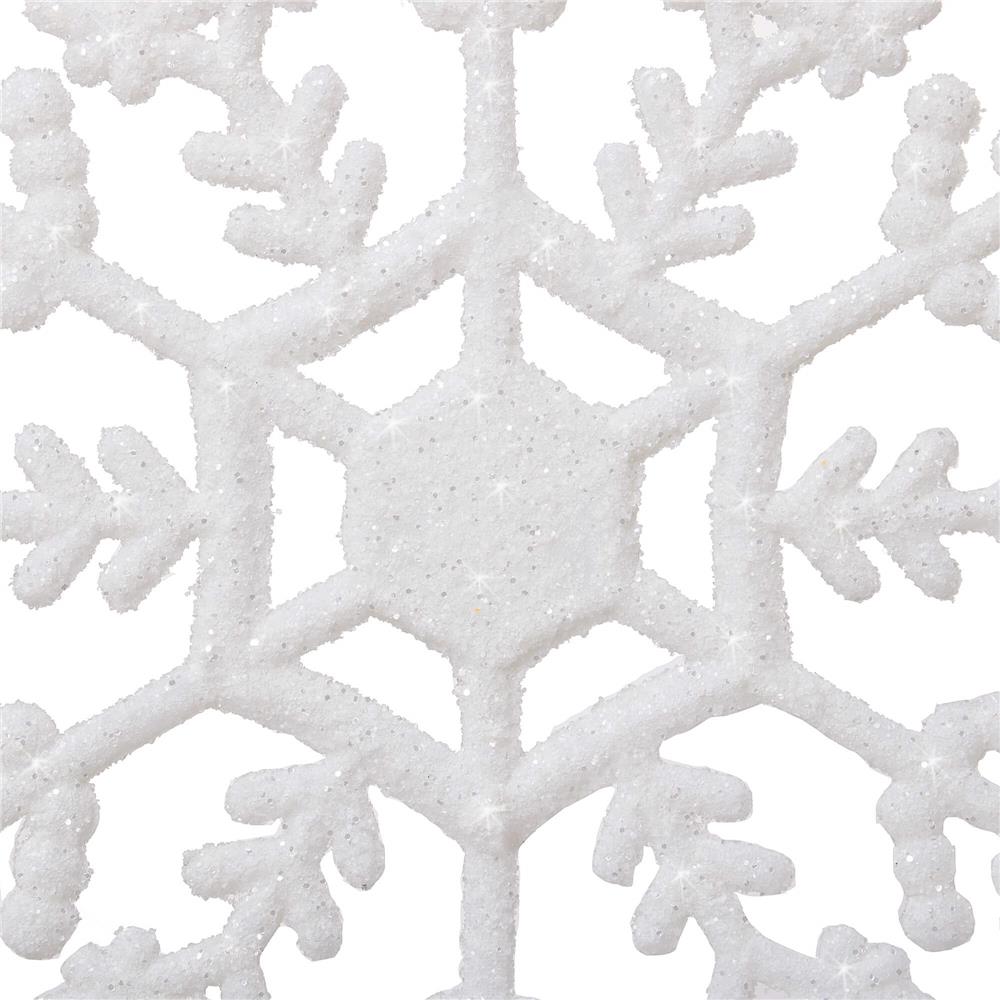 Decoratiune brad fulg de zapada, set 3 bucati, 12cm, alb