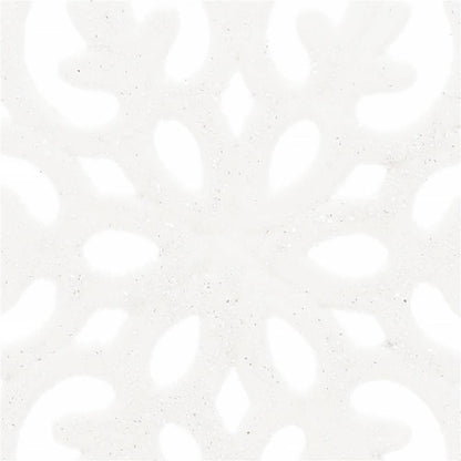 Decoratiune brad fulg de zapada, set 8 bucati, 8cm, alb