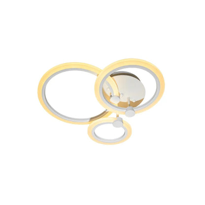 Lustra LED cu telecomanda BRENDA, 41W, 3 Cercuri, lumina Rece/Calda/Neutra, Dimabila, Alb