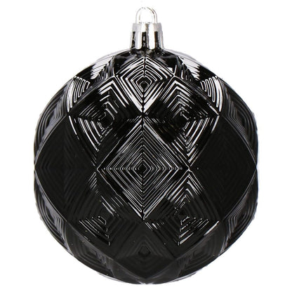 Set globuri de Craciun, 30 bucati, 8cm, 6 modele, negru