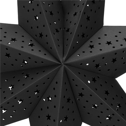 Stea decorativa 3D din hartie ajurata, 50cm, neagra