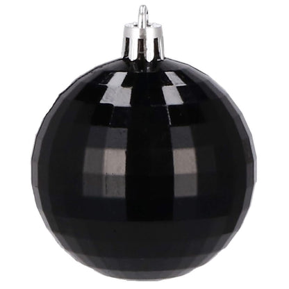 Set globuri de Craciun, 20 bucati, 5 modele, 6cm, negru