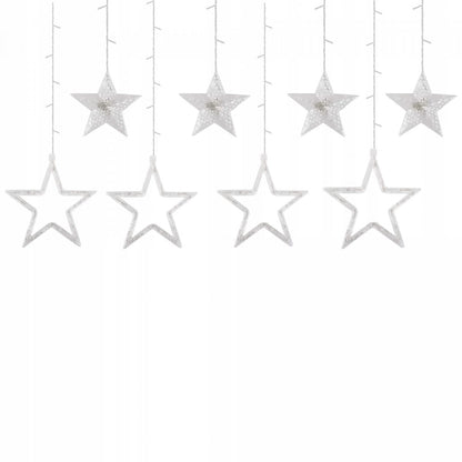 (DL) Instalatie lumina tip perdea cu 92 LED-uri, 2m, pentru interior/exterior, stelute iluminare alba