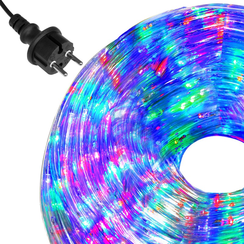 Instalatie tub furtun luminos pentru Craciun, 480 LED-uri, 20m, multicolor