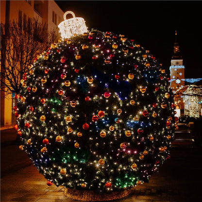 Instalatie lumini pentru bradul de Craciun, 61,5 metri, 1000 LED-uri, multicolor