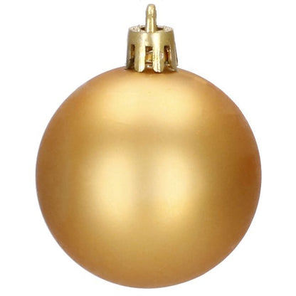 Set globuri si decoratiuni de Craciun, 72 piese, diverse dimensiuni, auriu