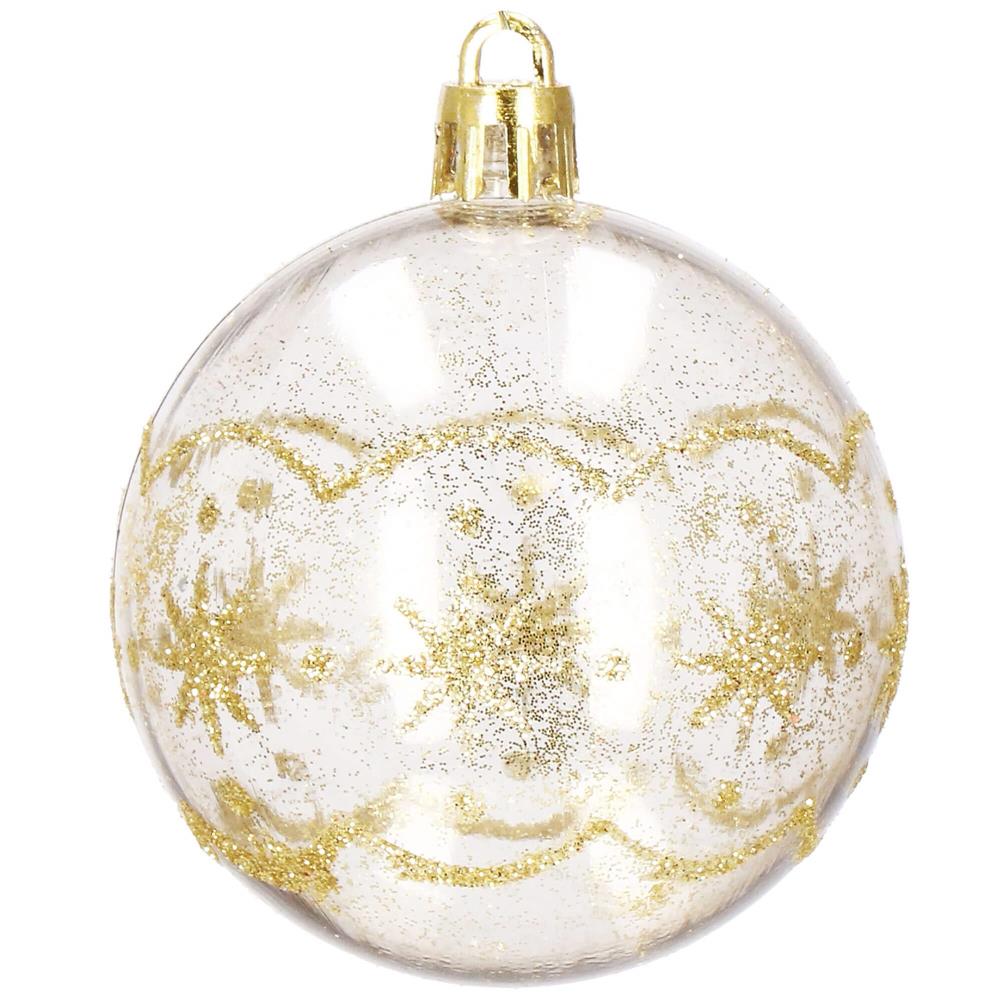 Set globuri de Craciun cu modele de sarbatori, 30 bucati, 6cm, multicolor