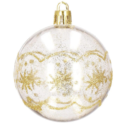 Set globuri de Craciun cu modele de sarbatori, 30 bucati, 6cm, multicolor