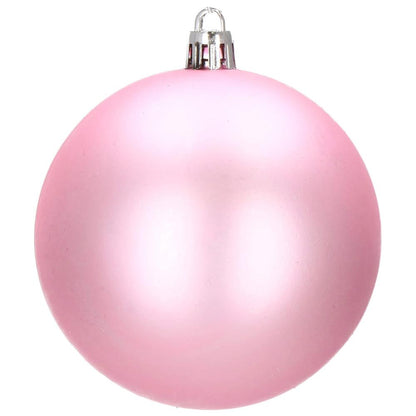Set globuri de Craciun, 30 bucati, 6 modele, 8cm, roz