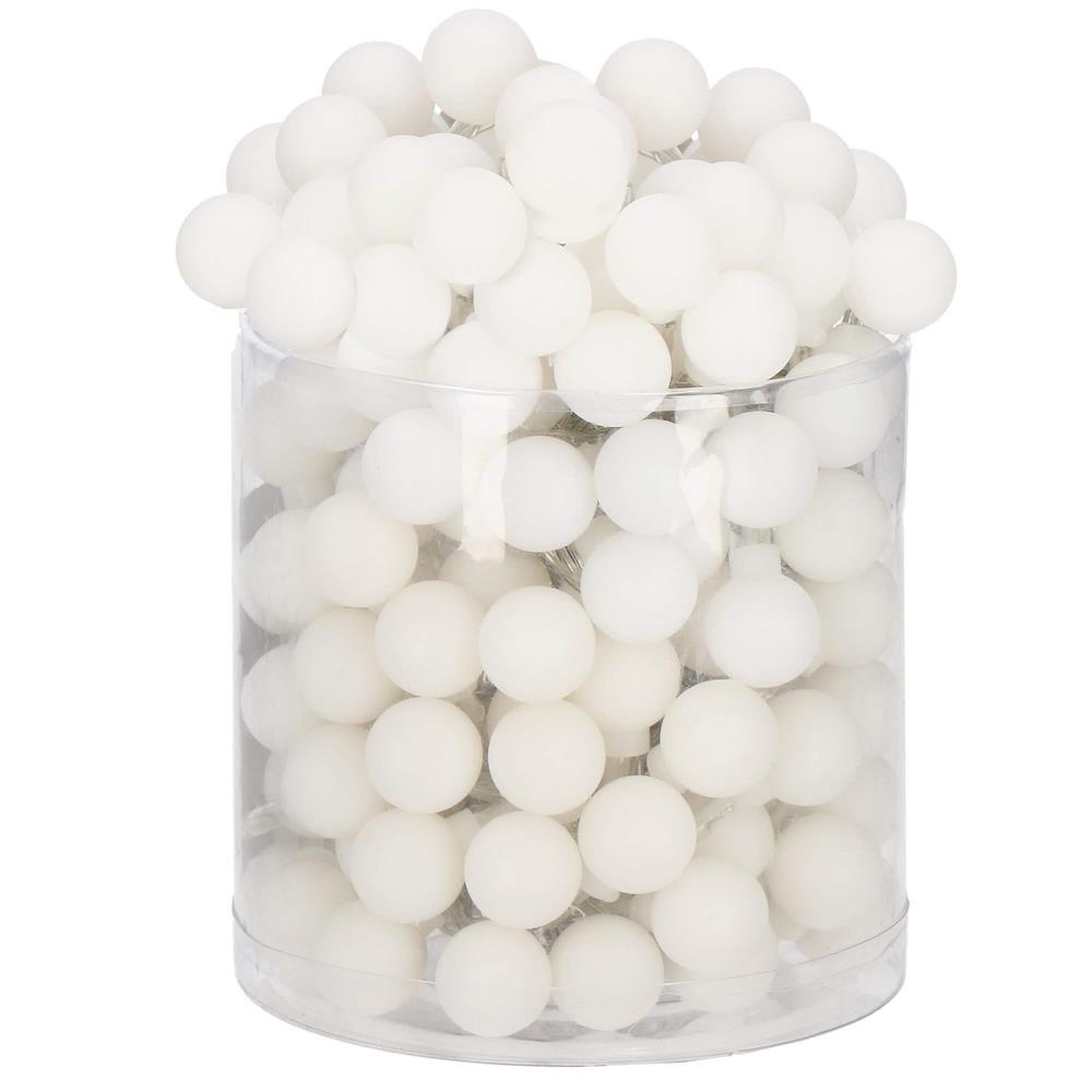 Instalatie bile luminoase pentru gradina, 7,5 metri, 50 LED-uri, cu baterii, multicolor