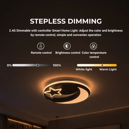 Lustra LED cu telecomanda ALYONA, 44W, lumina Rece/Calda/Neutra, Dimabila, Negru