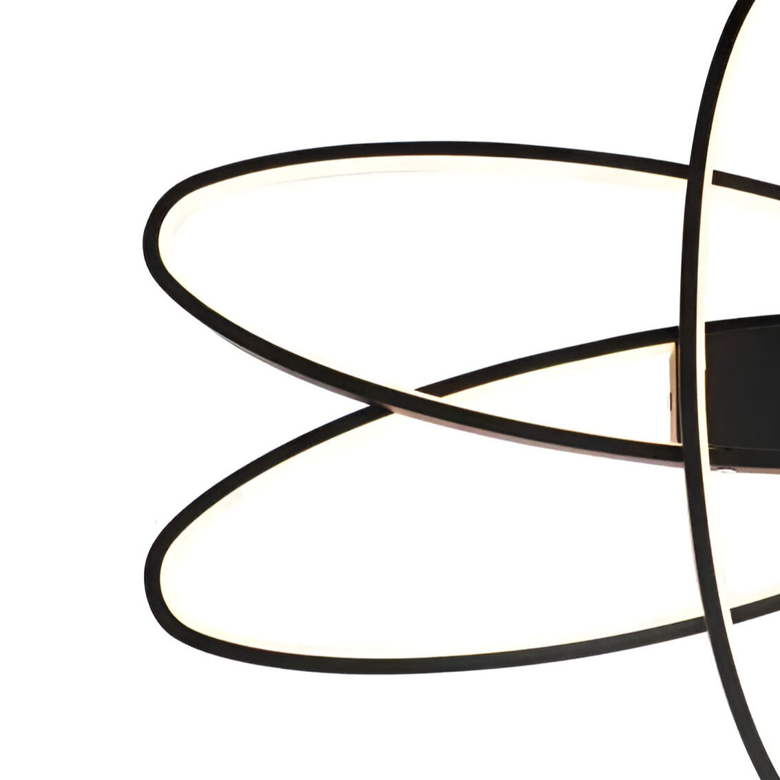 Lustra LED ORBITA cu Telecomanda, 140W, Lumina Rece/Calda/Neutra, Dimabila, Negru