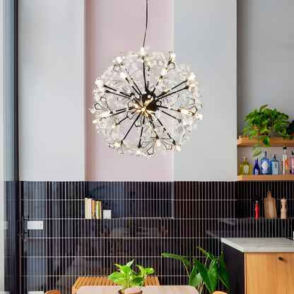 Candelabru Cristal PETERHOF Eleganza, 18x G4, Diametru 49cm, 18XG4, Negru – culoare neagră, 49 cm – RegalStore, iluminat