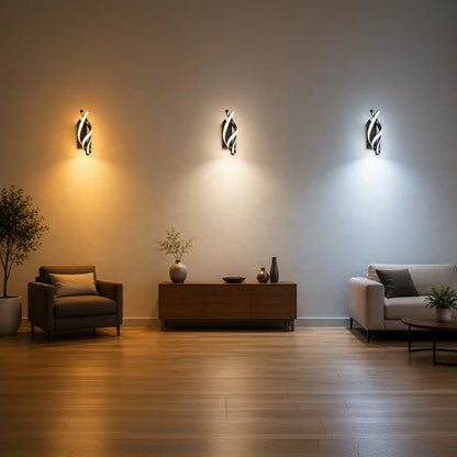 Aplica LED Ray 45W, Lumina Rece/Calda/Neutra, Negru