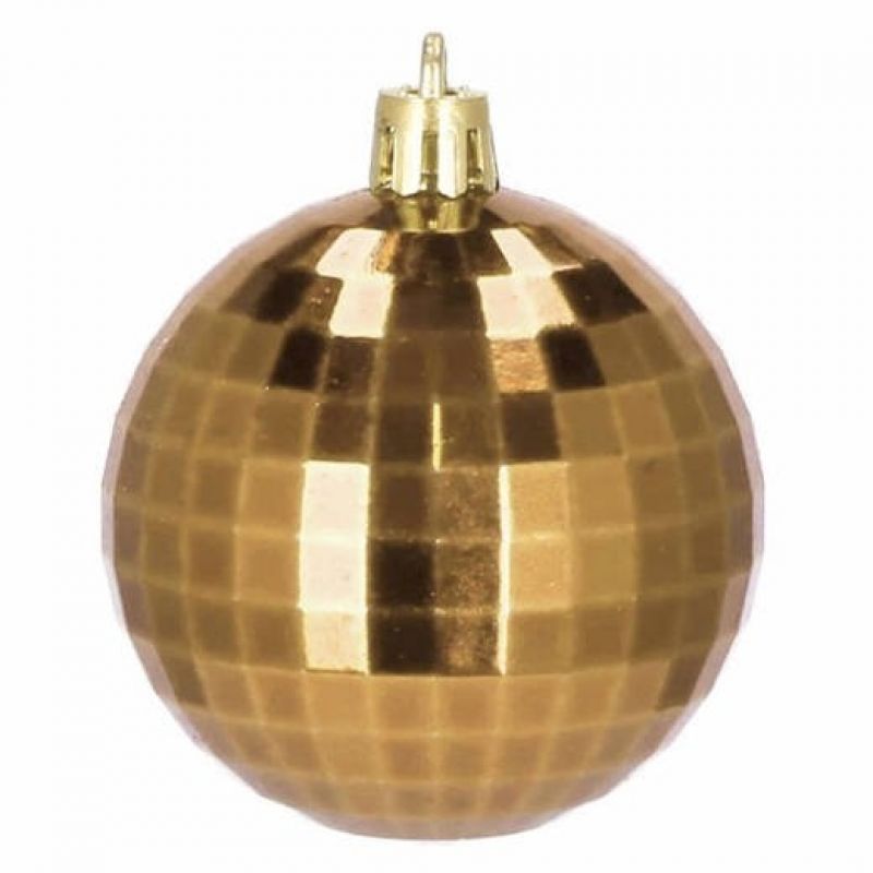 Set globuri si decoratiuni de Craciun, 51 piese, diverse dimensiuni, auriu