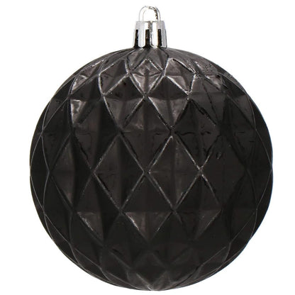 Set globuri de Craciun, 30 bucati, 8cm, 6 modele, negru