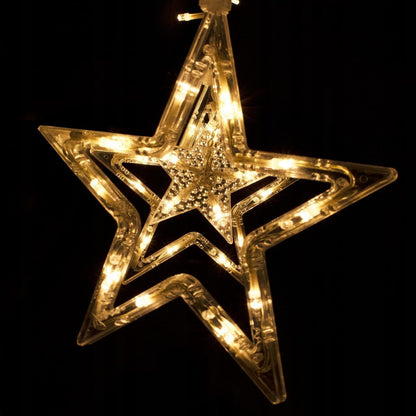 (DL) Instalatie lumina tip perdea cu 138 LED-uri, 2m, pentru interior/exterior, stelute iluminare alba