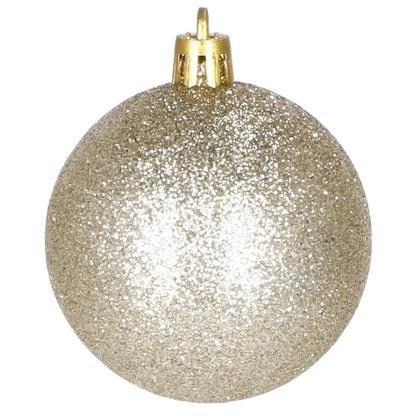 Set globuri de Craciun, 30 bucati, 3 modele, 4/5/6cm, auriu