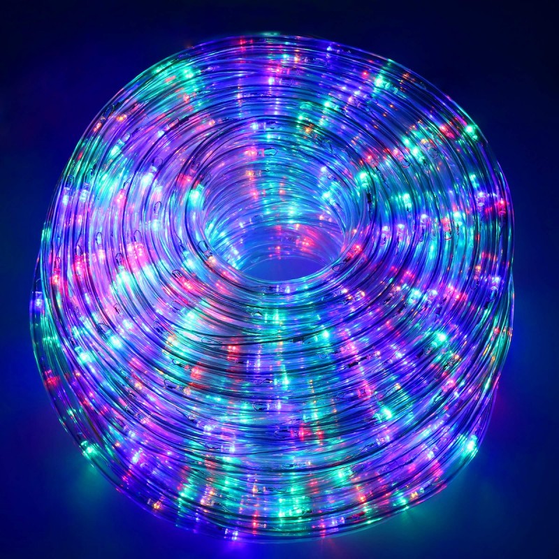 Instalatie tub furtun luminos pentru Craciun, 480 LED-uri, 20m, multicolor