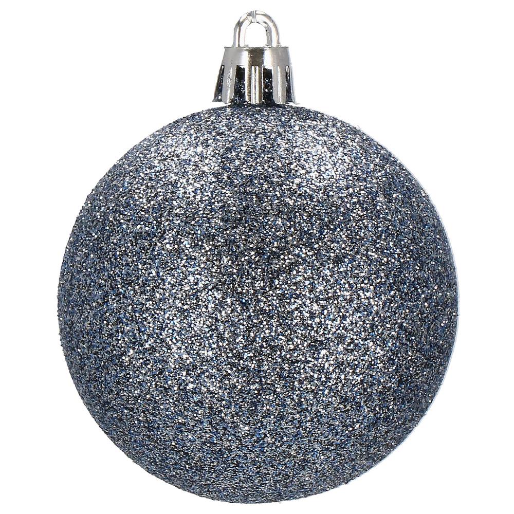 Set globuri de Craciun, 30 bucati, 3 modele, 4/5/6cm, albastru deschis