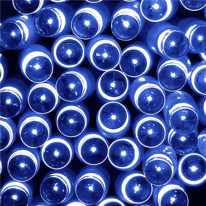 Instalatie lumini de exterior pentru gradina, 10 metri, 100 LED-uri, cu baterii, albastru