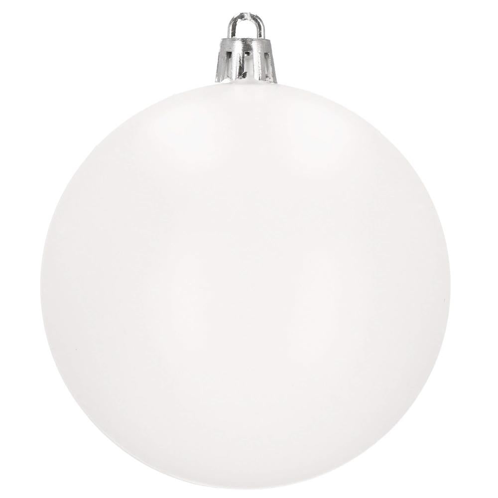 Set globuri de Craciun, 20 bucati, 8cm, alb mat