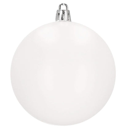 Set globuri de Craciun, 20 bucati, 8cm, alb mat