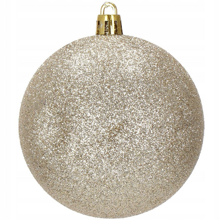 Set globuri de Craciun, 30 bucati, 6 modele, 8cm, auriu