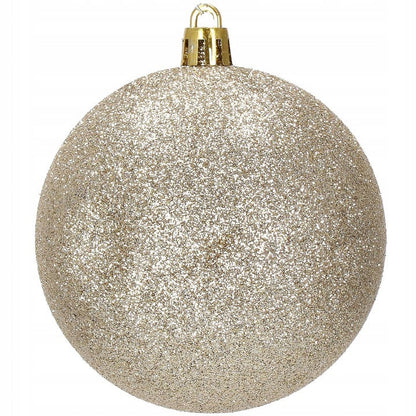 Set globuri de Craciun, 30 bucati, 6 modele, 8cm, auriu