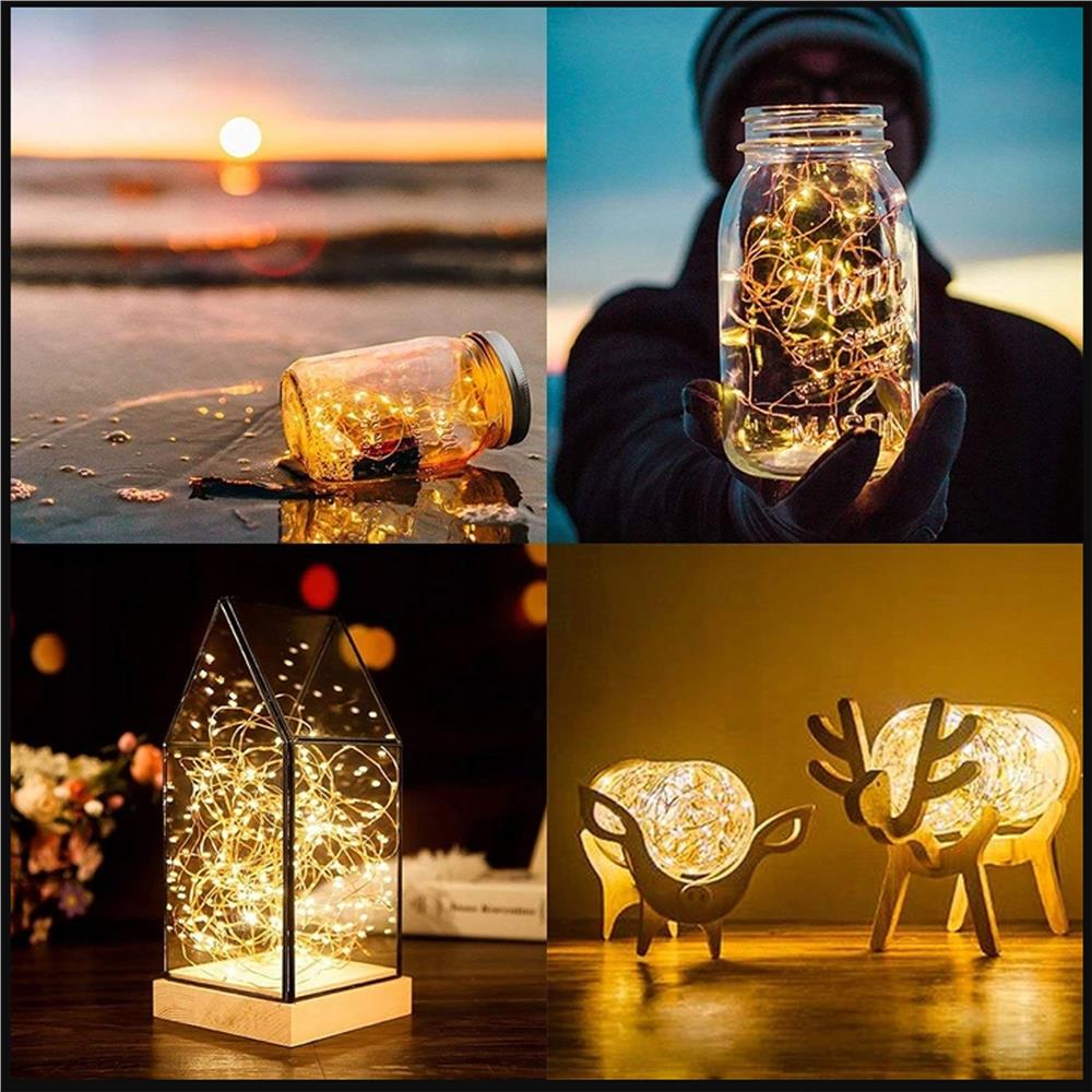 Instalatie lumina decorativa cu 500 LED-uri, 48m, iluminare galbena