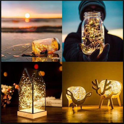 Instalatie lumina decorativa cu 500 LED-uri, 48m, iluminare galbena