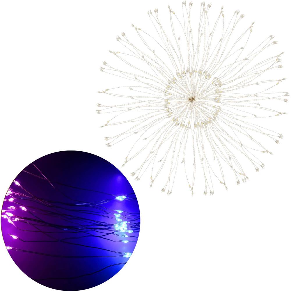 (DL) Instalatie lumina decorativa STAR cu 100 LED-uri, diametru 40cm, telecomanda, iluminare multicolora