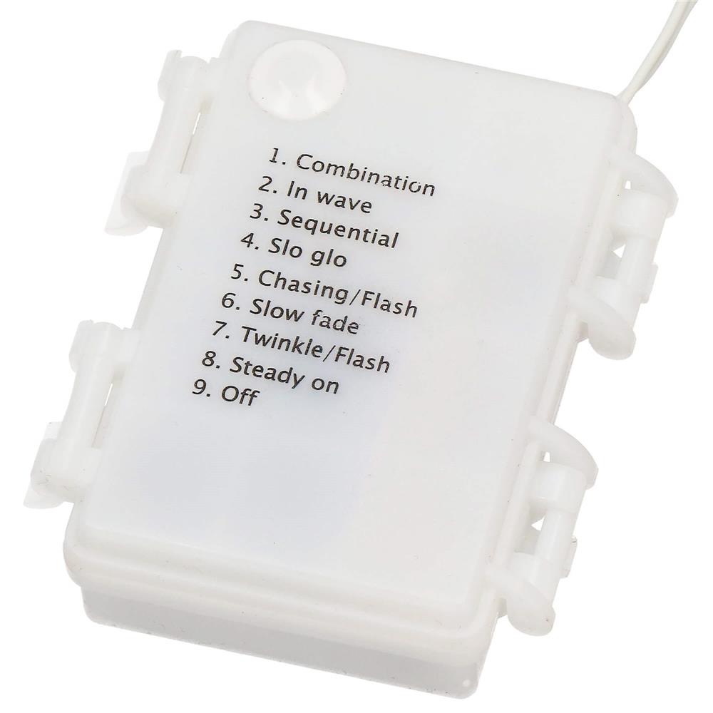 Instalatie lumini de exterior pentru gradina, 9 metri, 120 LED-uri, cu baterii, alb