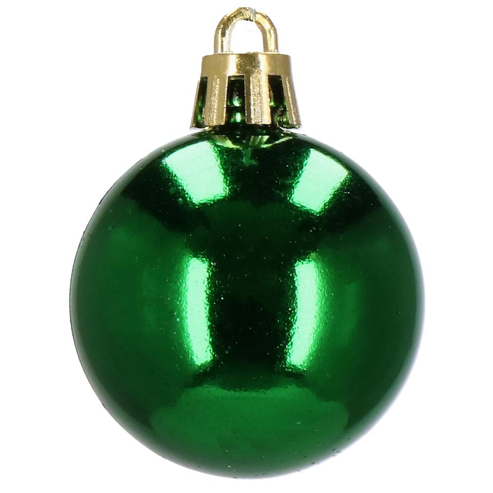 Set globuri de Craciun, 20 bucati, 3 modele, 4cm, verde