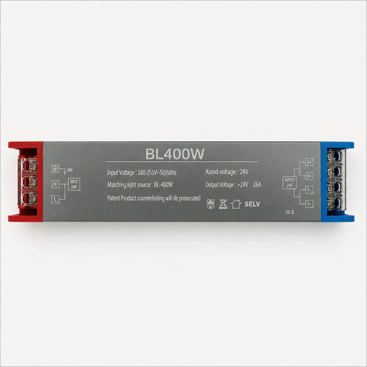 Sursa de alimentare LED 24V, 20.5x2.5x4 cm, Cupru si Aluminiu, Neagra