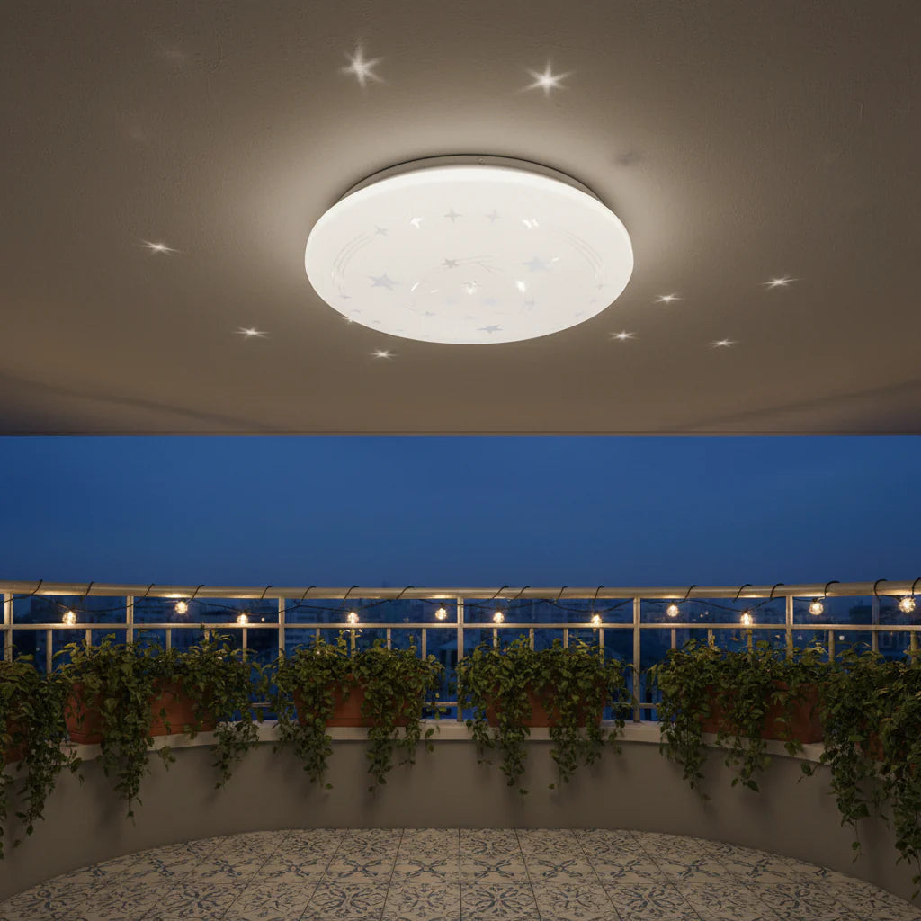 Plafoniera LED Stele 23 cm, 22W, 3000K / 4000K / 6000K, Alb, Metal si Acril