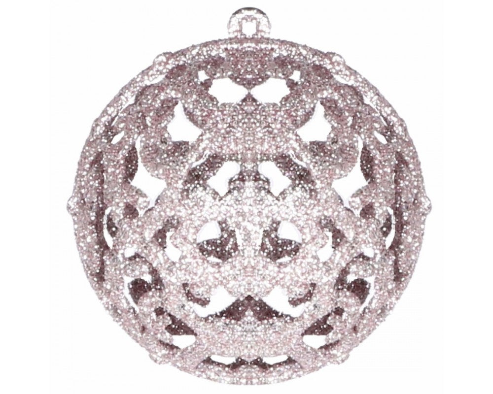 Set globuri de Craciun, 100 bucati, 3-6cm, roz