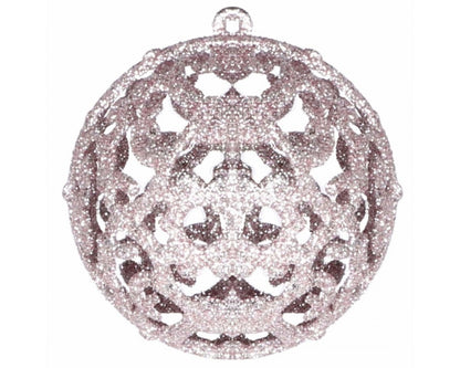 Set globuri de Craciun, 100 bucati, 3-6cm, roz