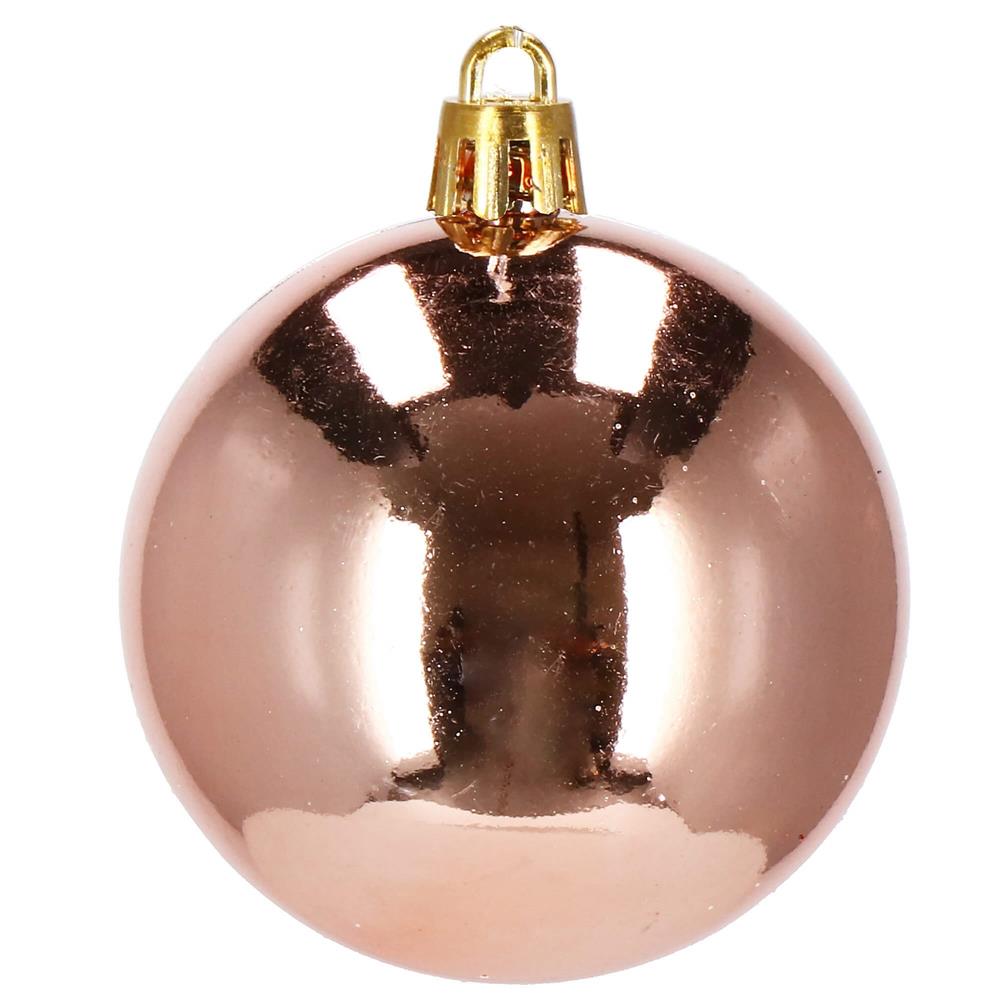 Set globuri de Craciun, 30 bucati, 3 modele, 3cm, roz auriu