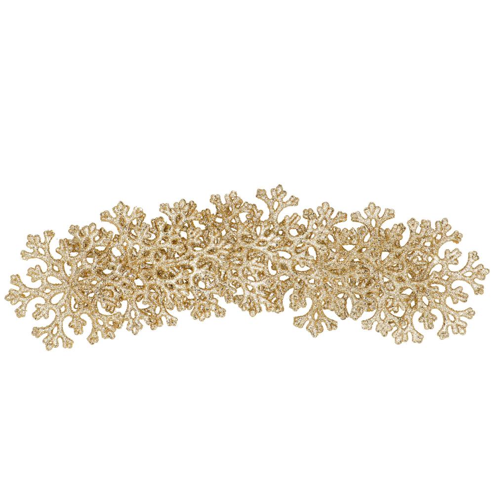 Decoratiune brad fulg de zapada, set 8 bucati, 8cm, auriu