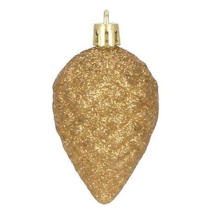 Set globuri si decoratiuni de Craciun, 51 piese, diverse dimensiuni, auriu