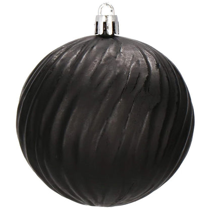 Set globuri de Craciun, 30 bucati, 8cm, 6 modele, negru