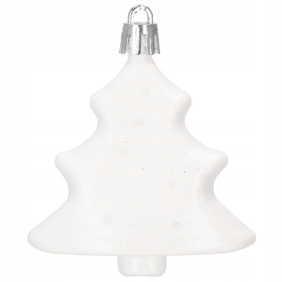 Set globuri si decoratiuni de Craciun, 72 piese, diverse dimensiuni, alb