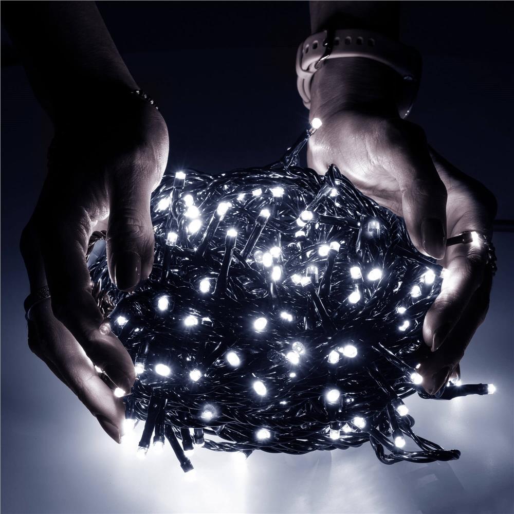 Instalatie lumini pentru bradul de Craciun, 19,5 metri, 300 LED-uri, alb