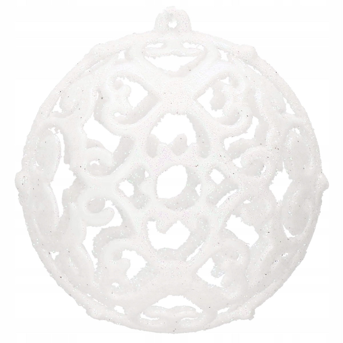 Set globuri si decoratiuni de Craciun, 101 piese, diverse dimensiuni, alb